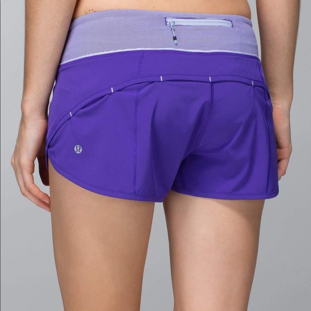 Lululemon Run Speed Short Stripe Bruised Berry| 2
